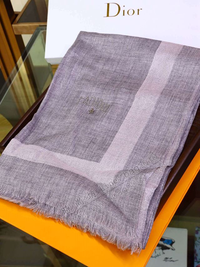 Dior圍巾 迪奧真絲羊絨紗女圍巾 Dior羊絨女披肩  llwj7162
